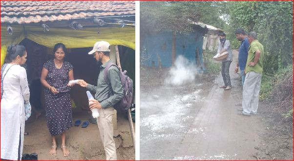 નવસારીમાં પાણી ભરાયેલ  વિસ્તારોમાં આરોગ્ય વિભાગે કામગીરી હાથ ધરી