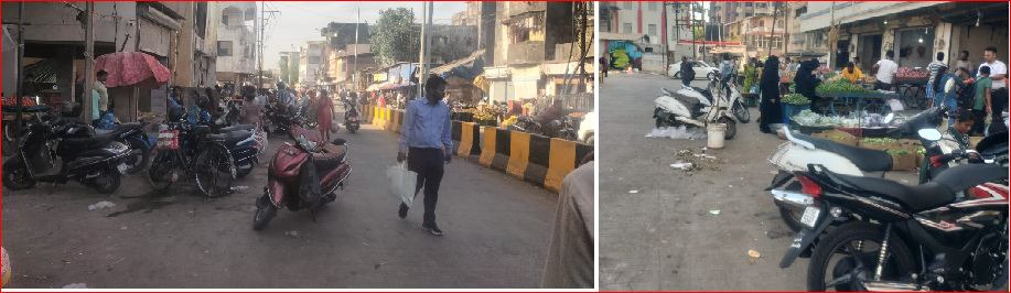 વાપી શાક માર્કેટમાં ફરી દબાણ