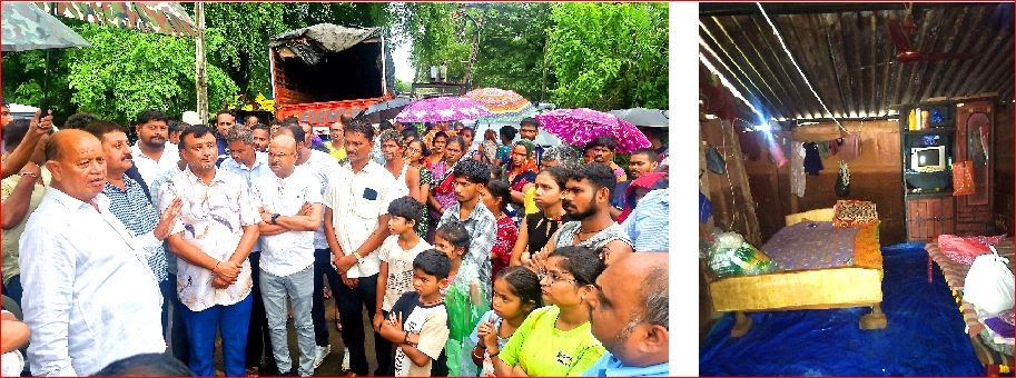 ઉમરગામમાં નાયક પરિવાર અતિવૃષ્ટિથી ઘરવિહોણા બનેલા પરિવારોના વ્હારે આવ્યો