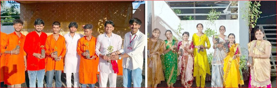 વાપીમાં ગણેશ વિસર્જન માટે આવેલા ભકતોને ૧૧૦૦ છોડનું વિતરણ કરાયું