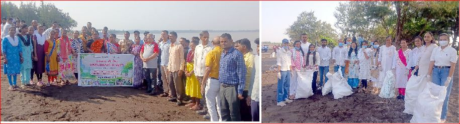 ઉમરસાડી દેસાઈવાડના દરિયા કિનારે શ્રમદાન કાર્યક્રમ યોજાયો